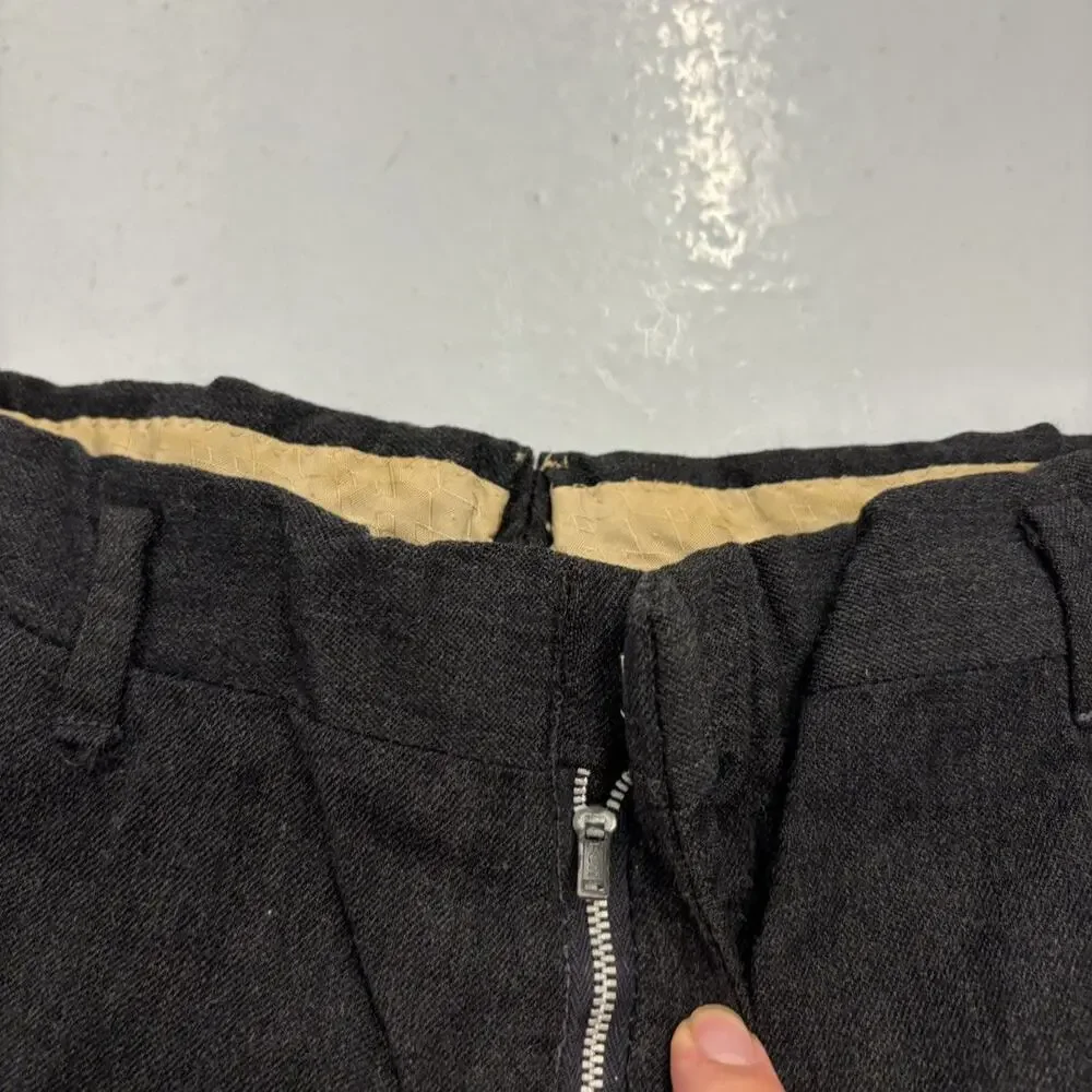 Vintage 50s Champ Black Drop Loop Wool Trousers 30x30